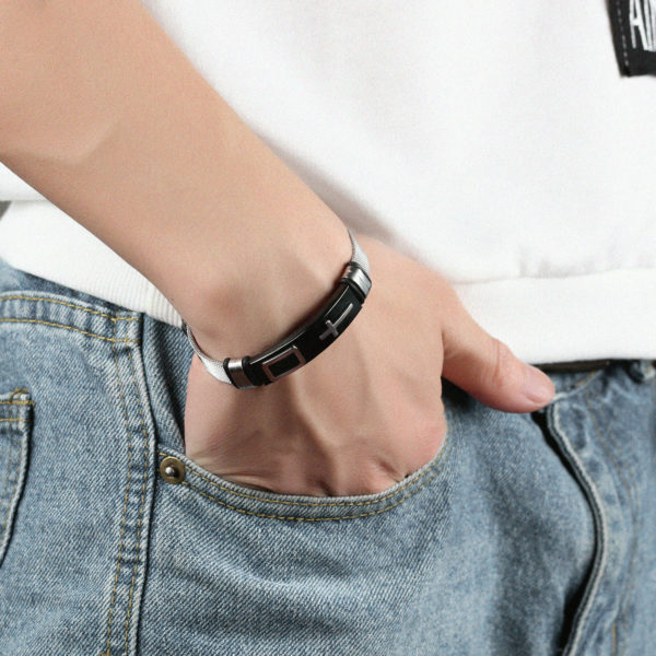 Premium Stainless Steel Cross Bracelet – Limited Edition - Image 4