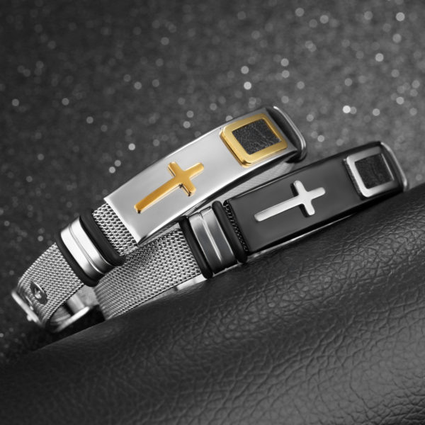 Premium Stainless Steel Cross Bracelet – Limited Edition - Image 3